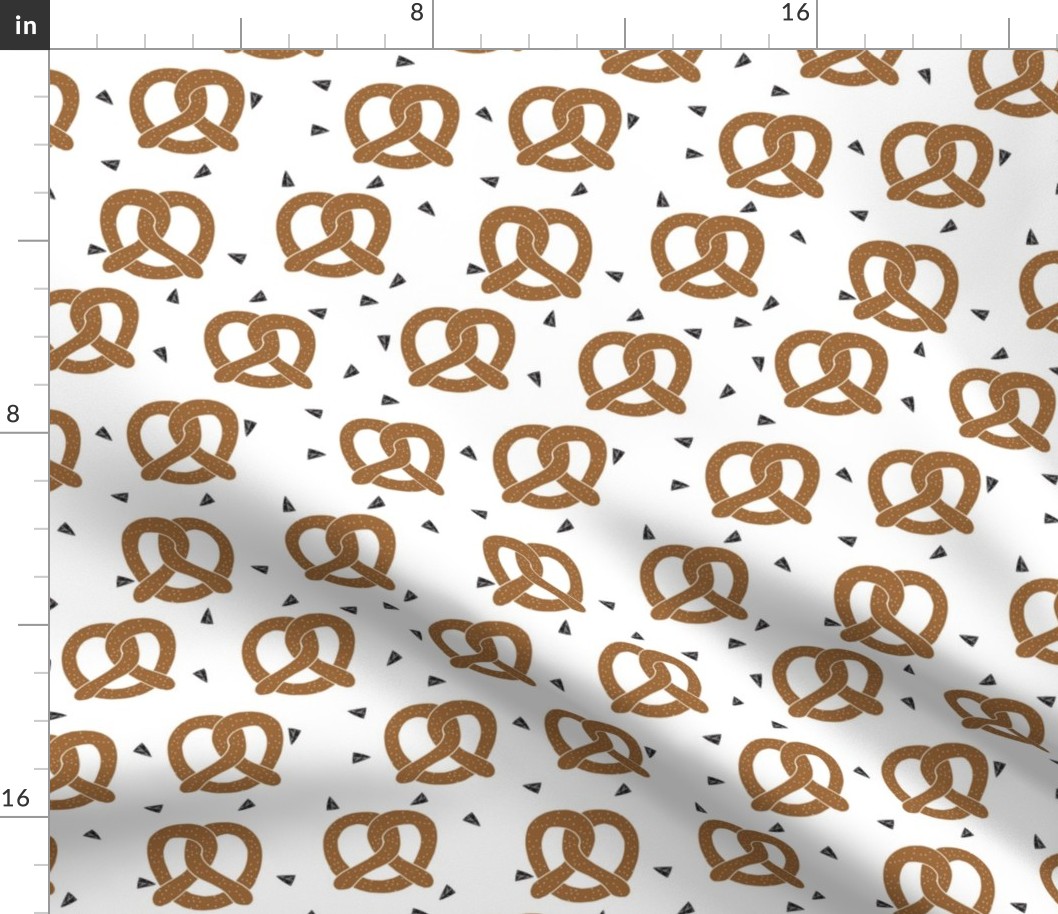 pretzel fabric // brown food bread foods kitchen kids summer funny