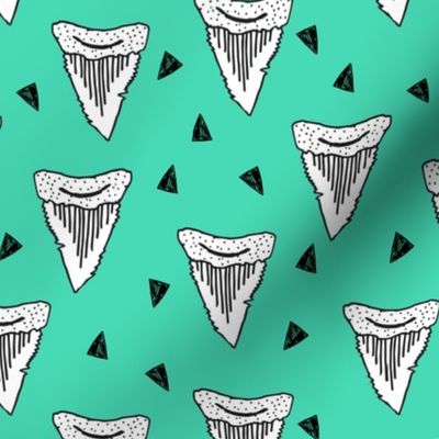 shark tooth // shark teeth bright green sharks shark teeth design