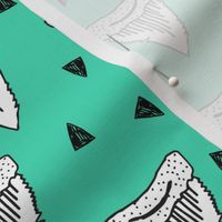 shark tooth // shark teeth bright green sharks shark teeth design