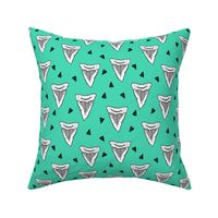 shark tooth // shark teeth bright green sharks shark teeth design