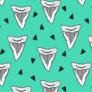 shark tooth // shark teeth bright green sharks shark teeth design