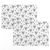 shark tooth // shark teeth sharks shark fabric black and white kids shark pattern shark fabric shark design andrea lauren