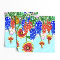 Texas wildflowers border print