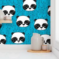 pandas // panda head cute panda fabric kawaii cute pandas scandi nursery baby