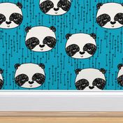 pandas // panda head cute panda fabric kawaii cute pandas scandi nursery baby