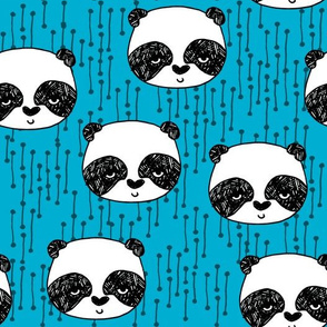 pandas // panda head cute panda fabric kawaii cute pandas scandi nursery baby