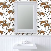 painted horses // geo horse triangles kids horse brown