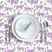 horses // geometric animal horse purple and cream off-white kids nursery baby