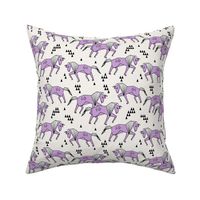 horses // geometric animal horse purple and cream off-white kids nursery baby