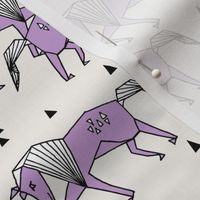 horses // geometric animal horse purple and cream off-white kids nursery baby