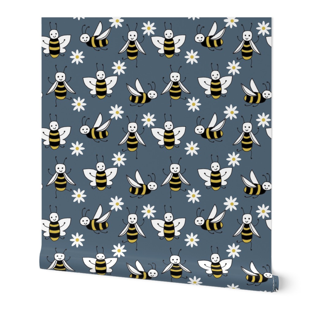 Bees - Payne's Grey by Andrea Lauren