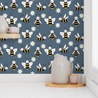 Bees - Payne's Grey by Andrea Lauren