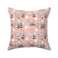 Bees - Pale Pink by Andrea Lauren