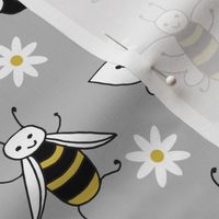 Bees - Slate Grey by Andrea Lauren