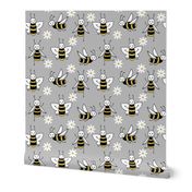 Bees - Slate Grey by Andrea Lauren