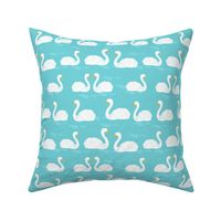 swans // aqua simple beautiful elegant birds swan pond wanter