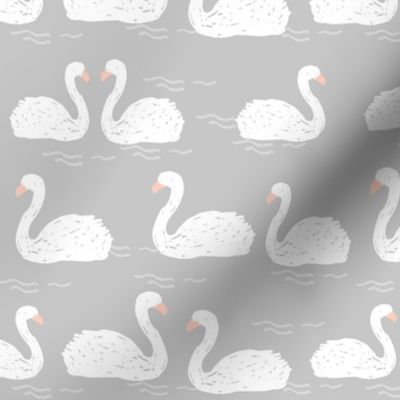 swans // grey gray swans pond ponds lake water girls simple elegant birds