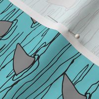 shark fin // sharks shark fin cute shark fabric boys blue shark fabric