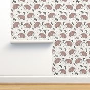 Geo Hedgehog - Pale Pink and Cream by Andrea Lauren