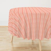 Herringbone on Coral / Salmon Pink 