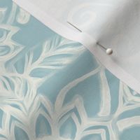 Floral Pattern in Duck Egg Blue & Cream 