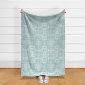 Floral Pattern in Duck Egg Blue & Cream 