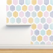 Textured Colorful Hexagons