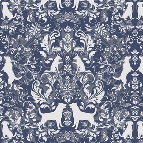 Dog damask Farrow Ball Serge