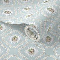 Wind Flower damask Blue