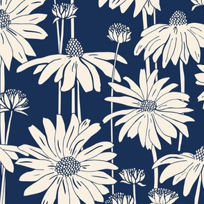 Sunshine Daisy - Cream Indigo