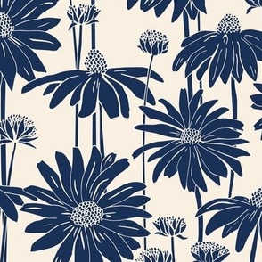 Sunshine Daisy - indigo Cream