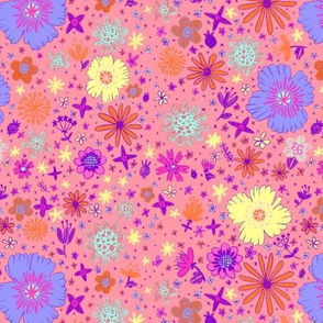 Ditzy Flowers in Pink