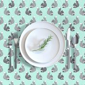 Cute kids mint blue squirrel forest animal woodland theme