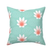 04176969 : flameflower ripple : coral + mint