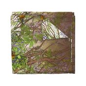 Wisteria Warbler Border Print