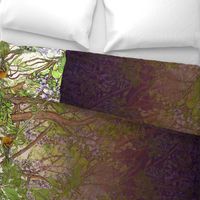 Wisteria Warbler Border Print