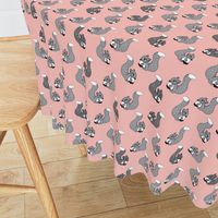 Cute kids pink coral squirrel forest animal woodland theme for girls