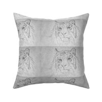 Tiger, Gray Tones (sized for Linen)