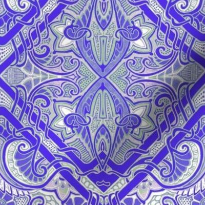 Blue-Purple Paisley Gavotte