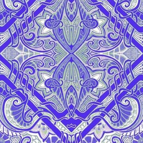 Blue-Purple Paisley Gavotte