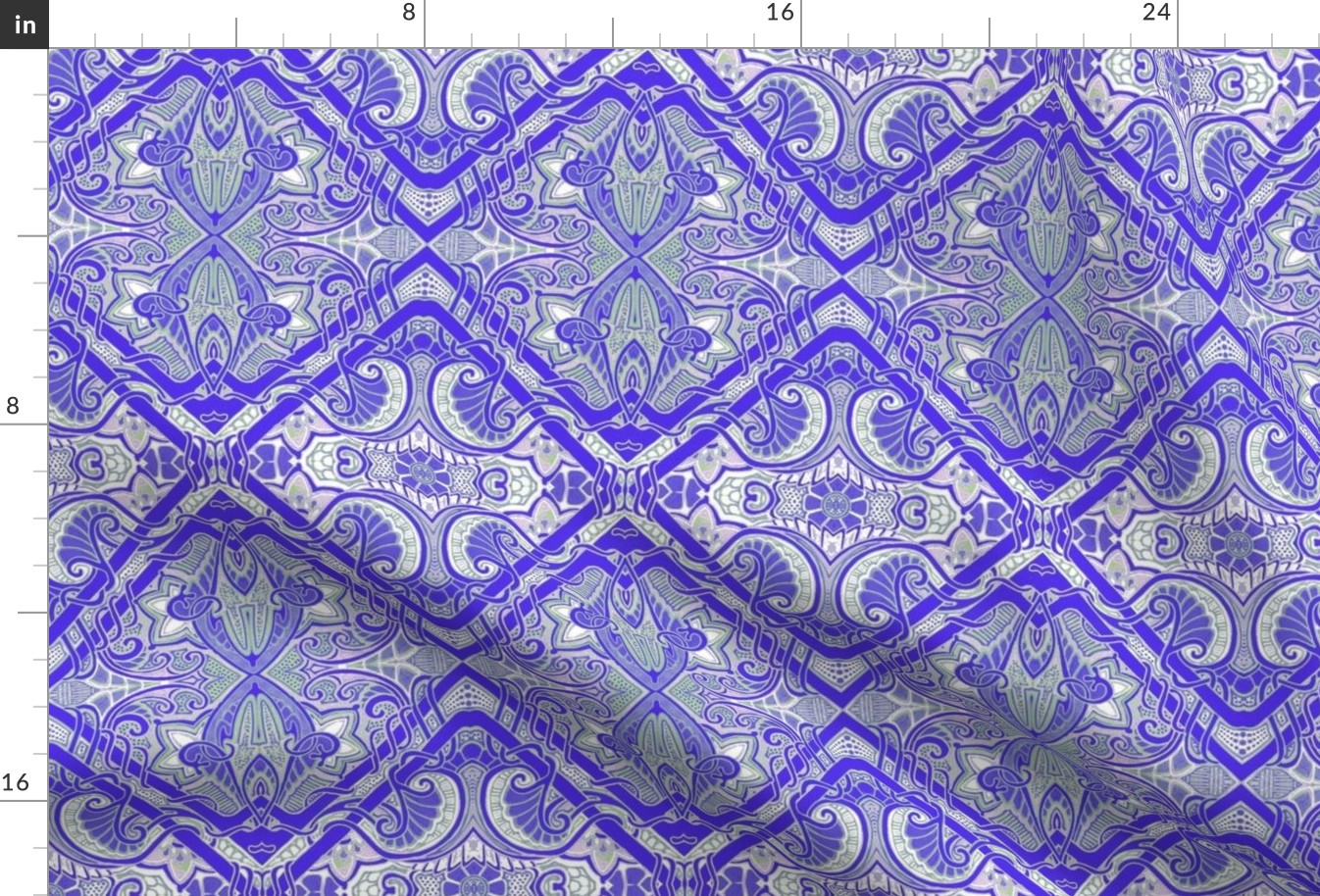 Blue-Purple Paisley Gavotte