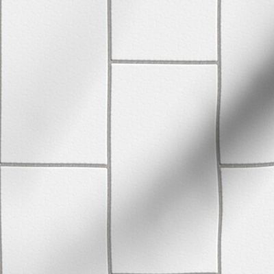 Turn90 subway tile - white railroaded  