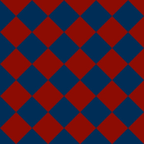 blue and red check