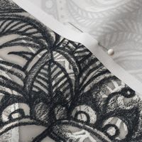 Charcoal Lace Pencil Doodle - large