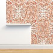 Autumn Peach Art Nouveau Pattern