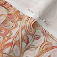 Autumn Peach Art Nouveau Pattern