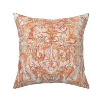 Autumn Peach Art Nouveau Pattern