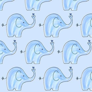 Soft Blue Elephants