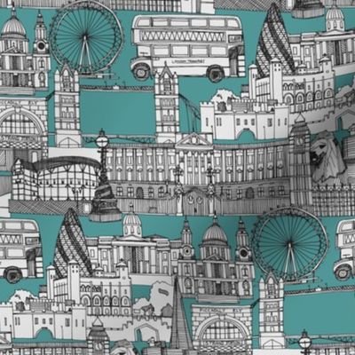 London toile blue