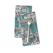 London toile blue